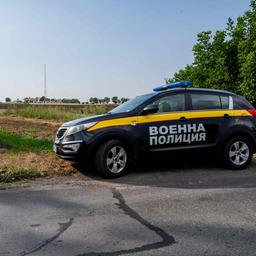 Ein Fahrzeug der bulgarischen Militärpolizei steht in der Nähe des Grenzübergangs Kardam zwischen Bulgarien und Rumänien.