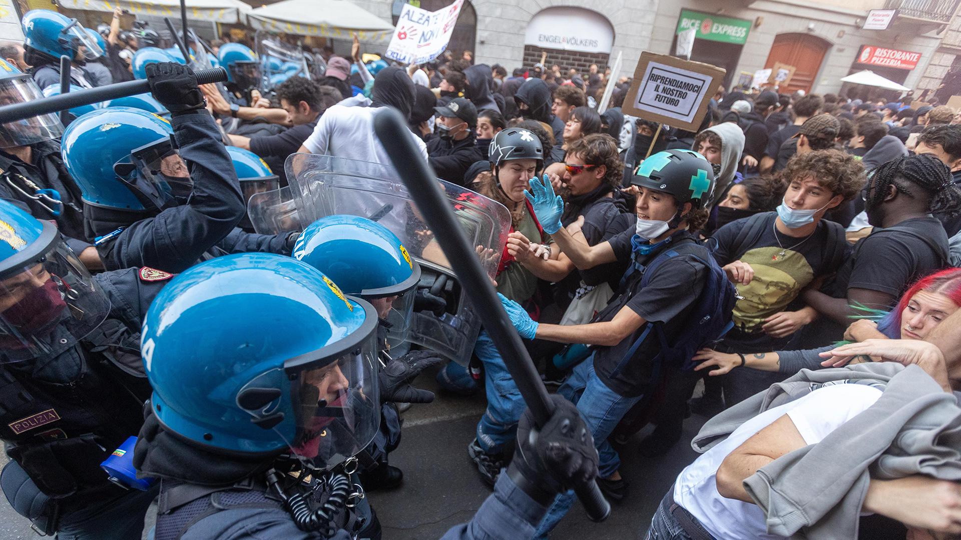Gewalt bei Protesten erschüttert auch Italien