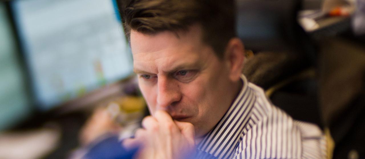 Händler an der Frankfurter Börse