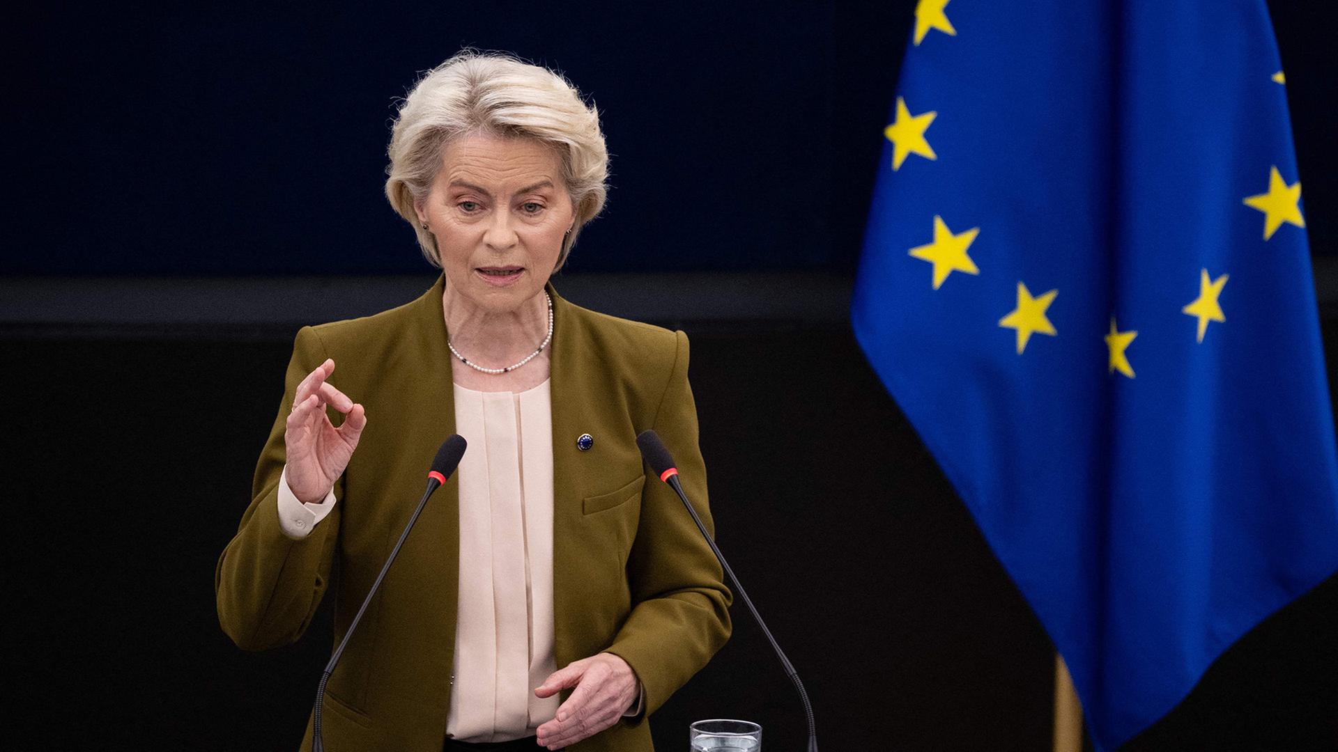 EU-Reaktionen auf Drohnen-Vorfall: Sicherheitsfragen dominieren Rede von EU-Chefin von der Leyen