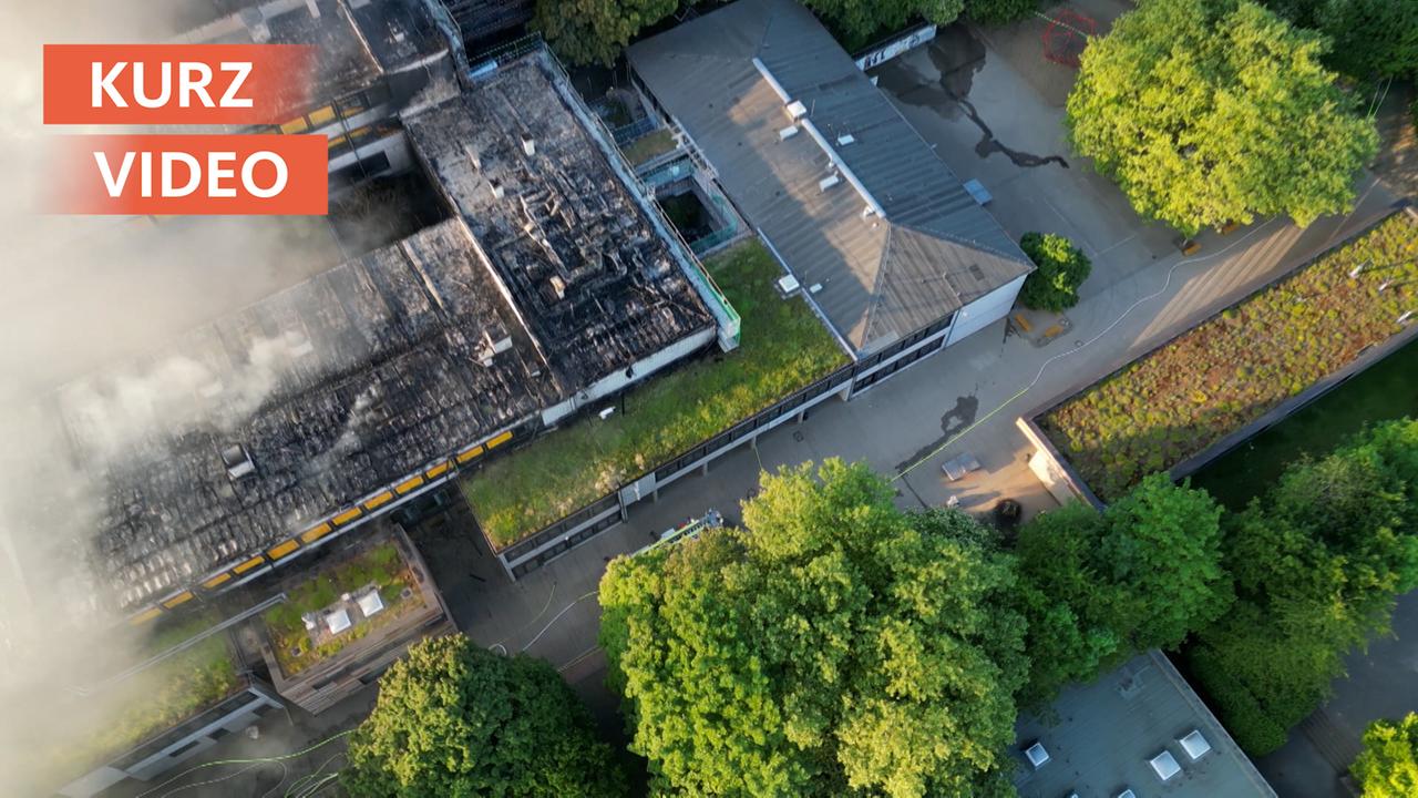Schulzentrum in Erkrath nach Großbrand