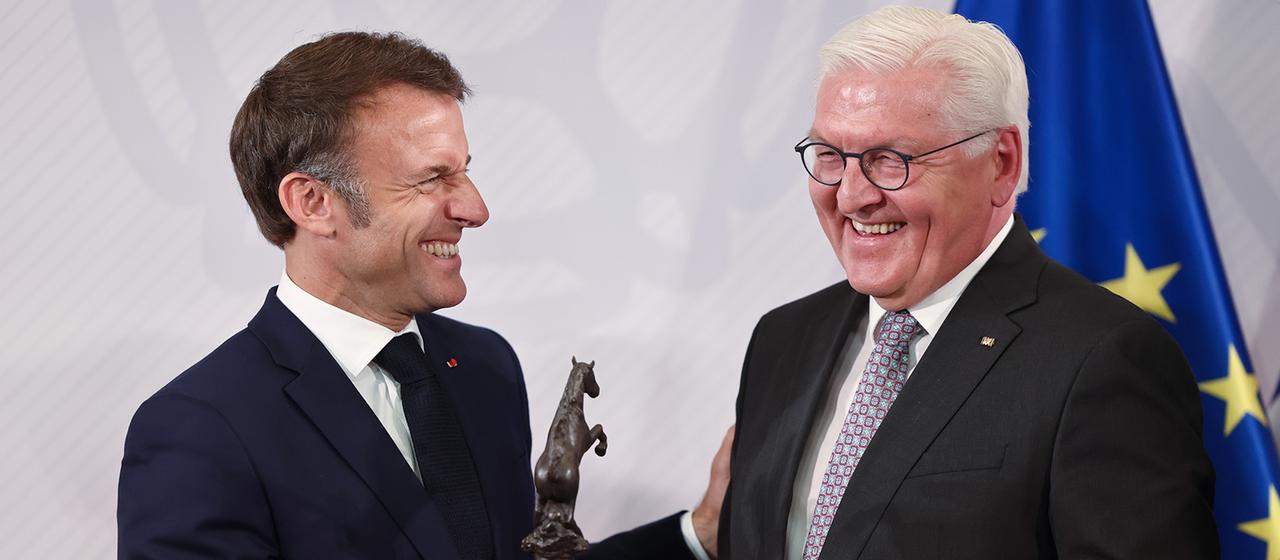 Emmanuel Macron und Frank-Walter Steinmeier