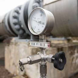 Ein Blick auf eine Druckanzeige eines Gasspeichers.