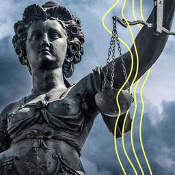 Justizia vor dunklen Wolken