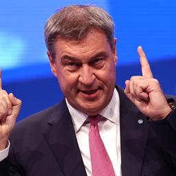 Markus Söder beim Parteitag der CSU in München.