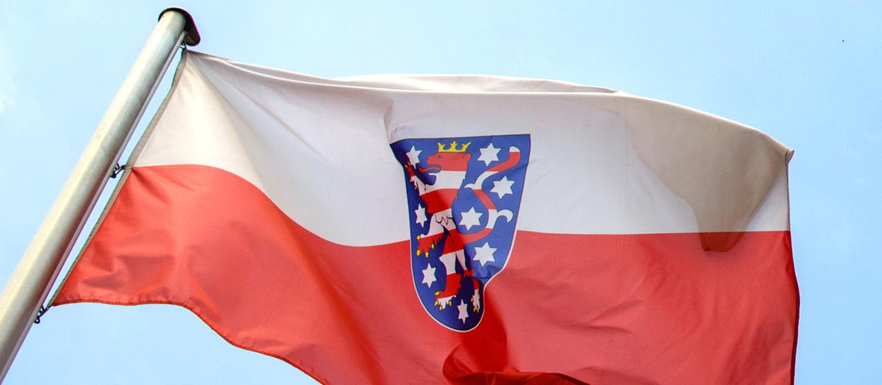 Fahne des Bundeslandes Thüringen