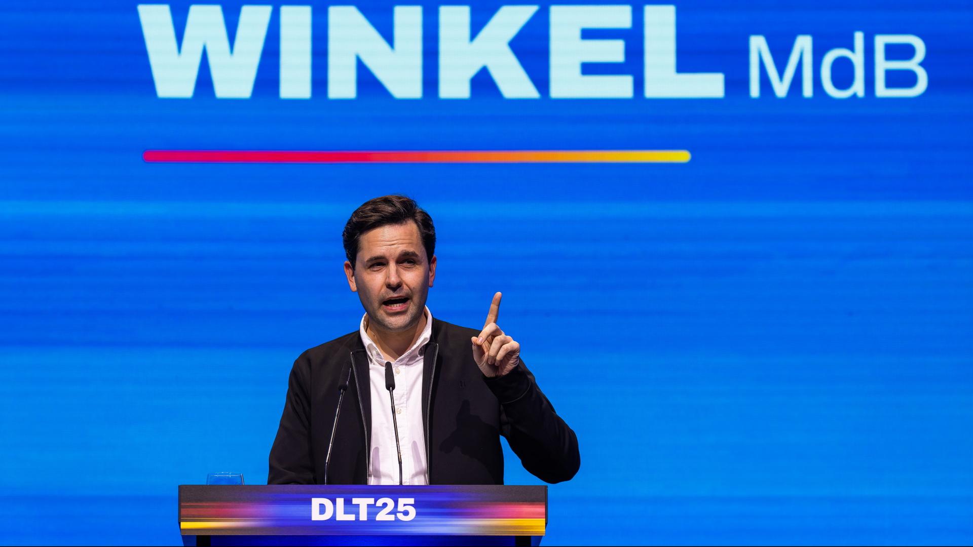 Johannes Winkel spricht auf dem Deutschlandtag der Jungen Union. | dpa