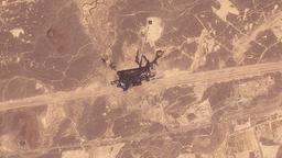 Satellitenaufnahme einer beschädigten Ölpipeline in Saudi-Arabien