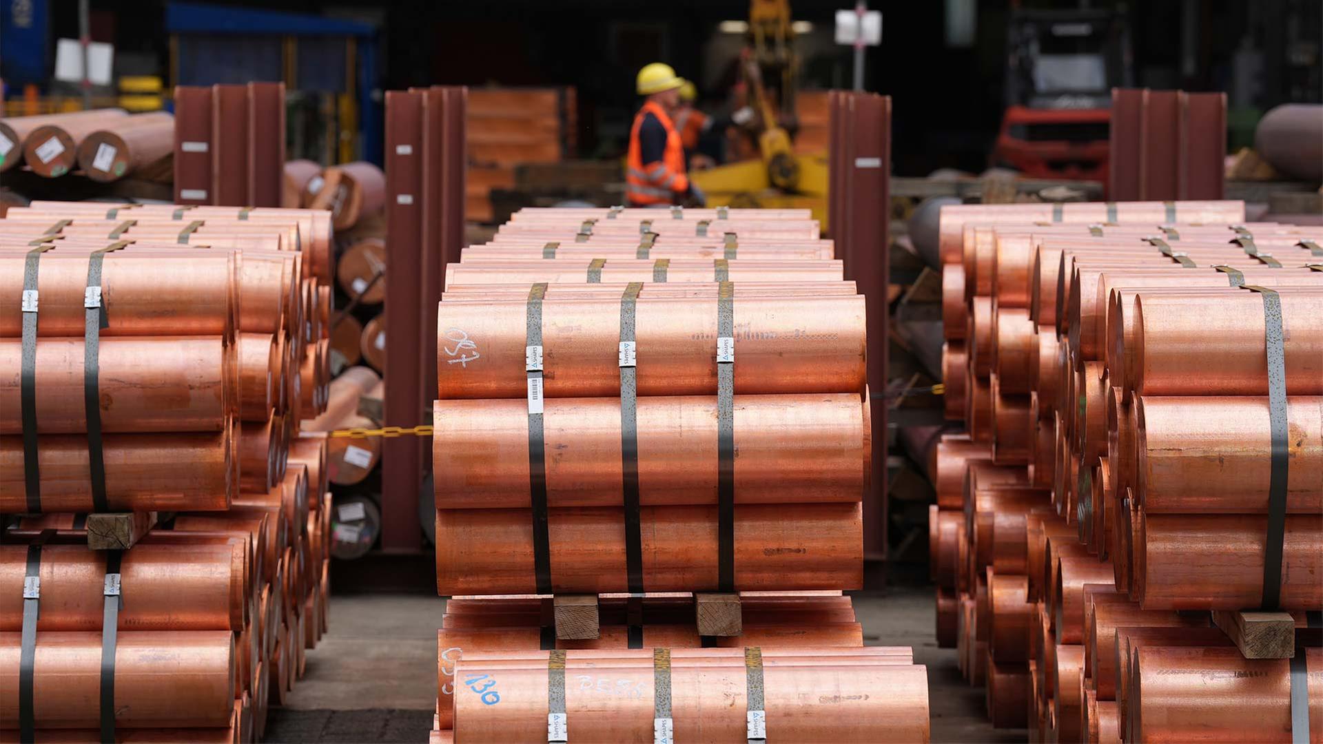 Kupferproduktion, Strangussanlage bei der Aurubis AG. | picture alliance/dpa