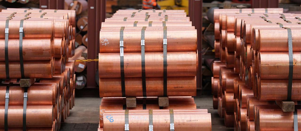 Kupferproduktion, Strangussanlage bei der Aurubis AG.