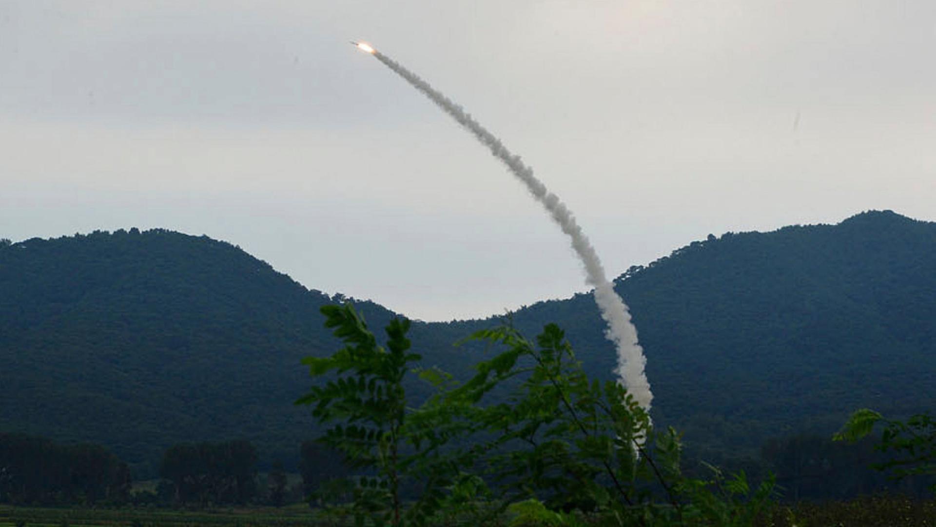 Test einer nordkoreanischen Flugabwehrrakete | AP