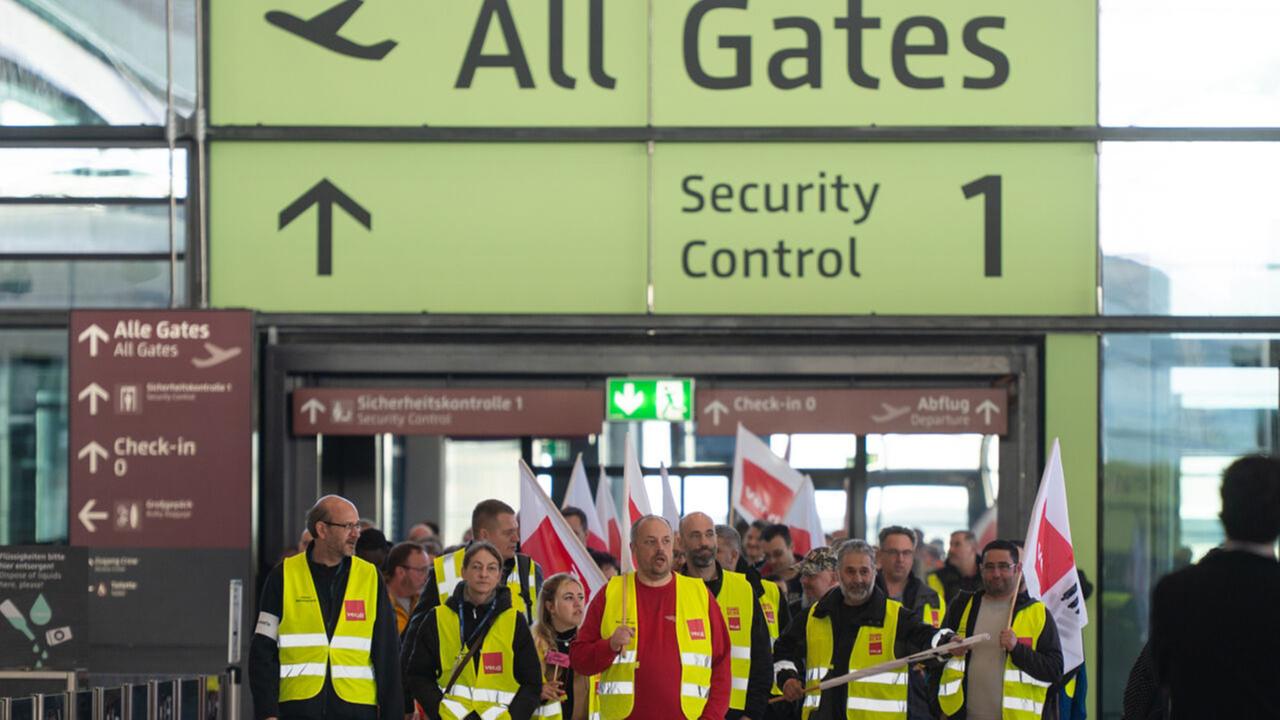 Ver.di ruft für Mittwoch zu Warnstreik am Flughafen BER auf