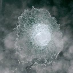 Luftbild des Gasaustrittes