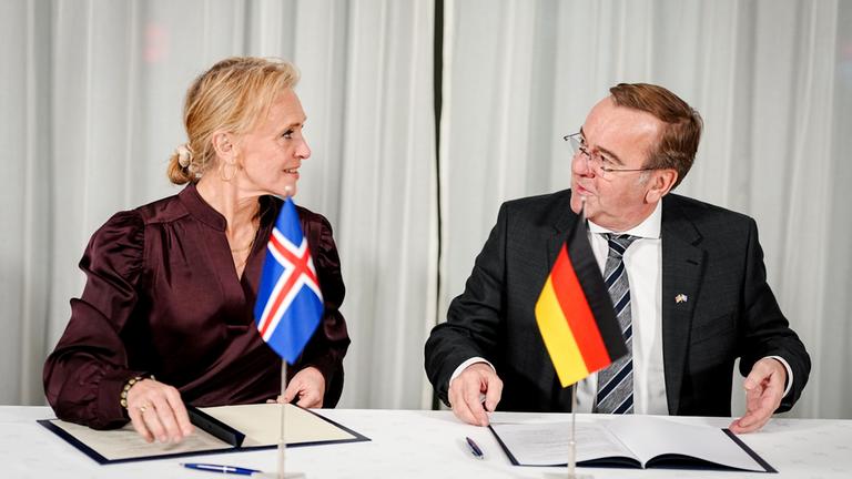 Boris Pistorius und Þorgerður Gunnarsdótti