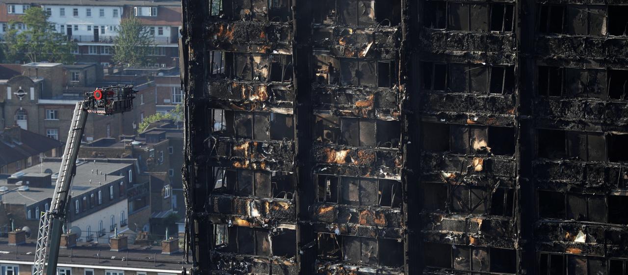 Der von einem Brand zerstörte Grenfell Tower.