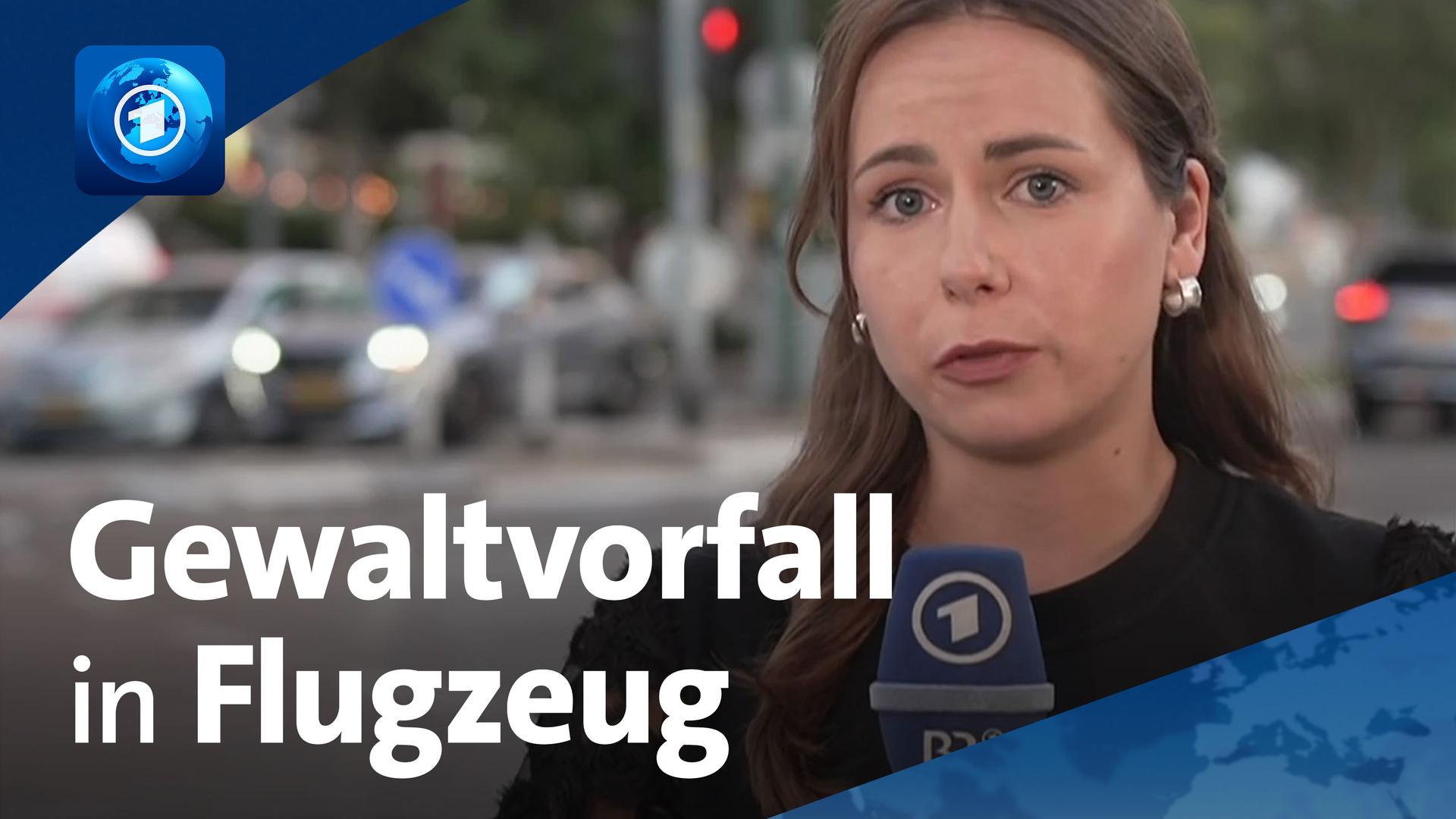 Pia Steckelbach aus Tel Aviv zum Vorfall an Bord eines Flugzeuges. | ARD-aktuell