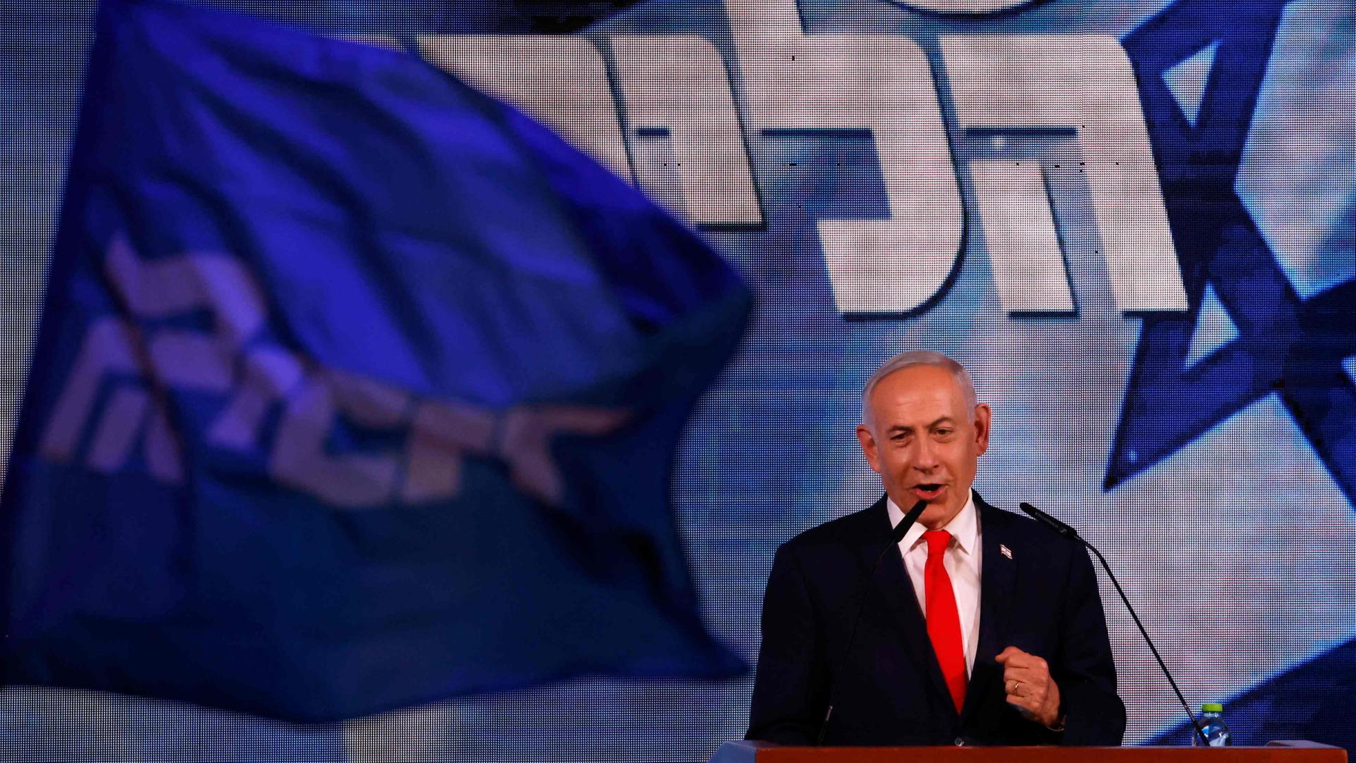 Regierungschef Netanjahu nach der Wahl in Israel | AFP