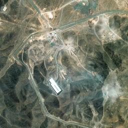 Satellitenbild der Atomanlage Fordo, Iran.