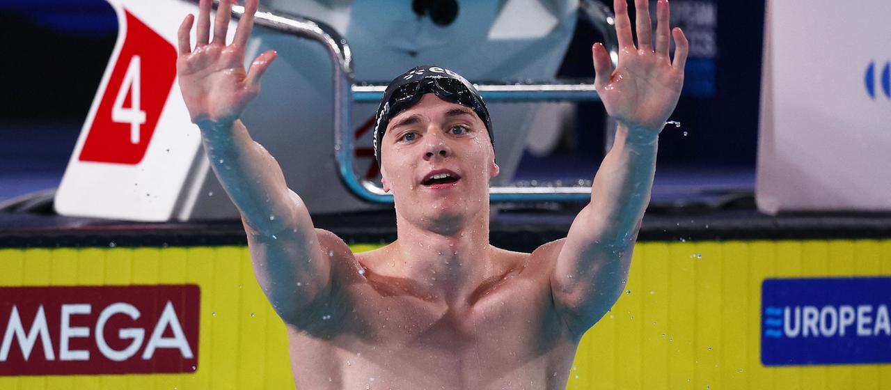 Johannes Liebmann bei der Schwimm-EM