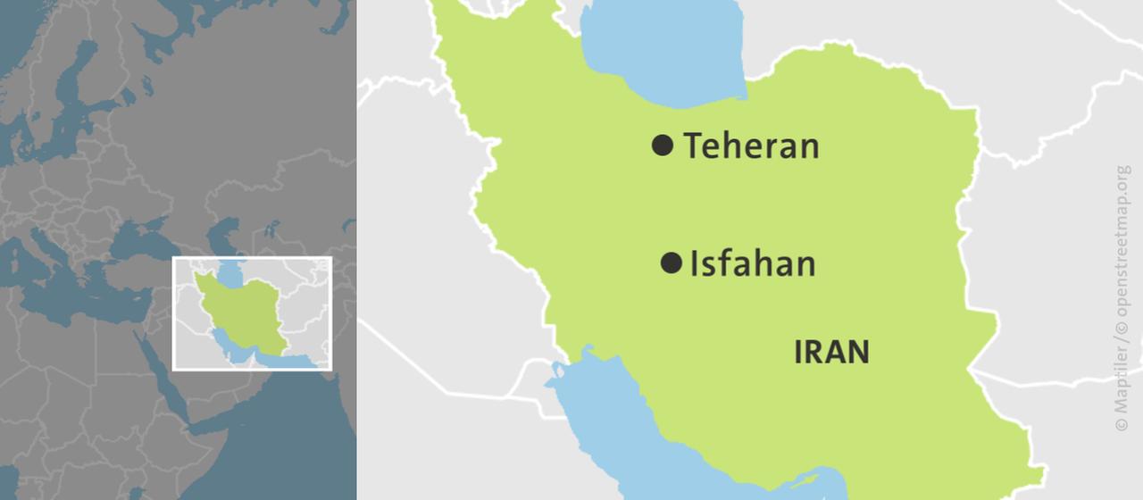 Karte: Isfahan und Teheran, Iran