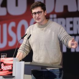 Philipp Türmer, Juso-Bundesvorsitzender, spricht beim Bundeskongress der SPD-Jugendorganisation