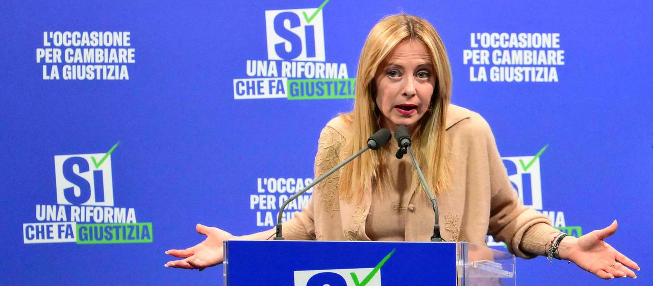 Italiens Ministerpräsidentin Giorgia Meloni wirbt für eine Justizreform.