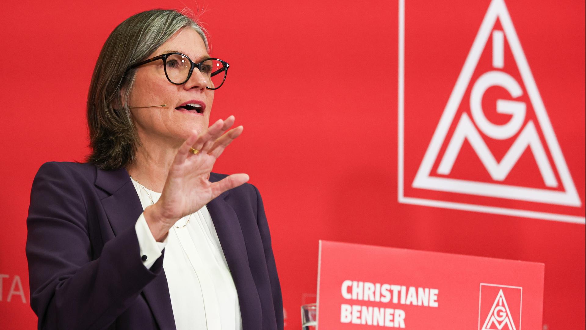 Die Vorsitzende der IG Metall Christiane Benner | dpa