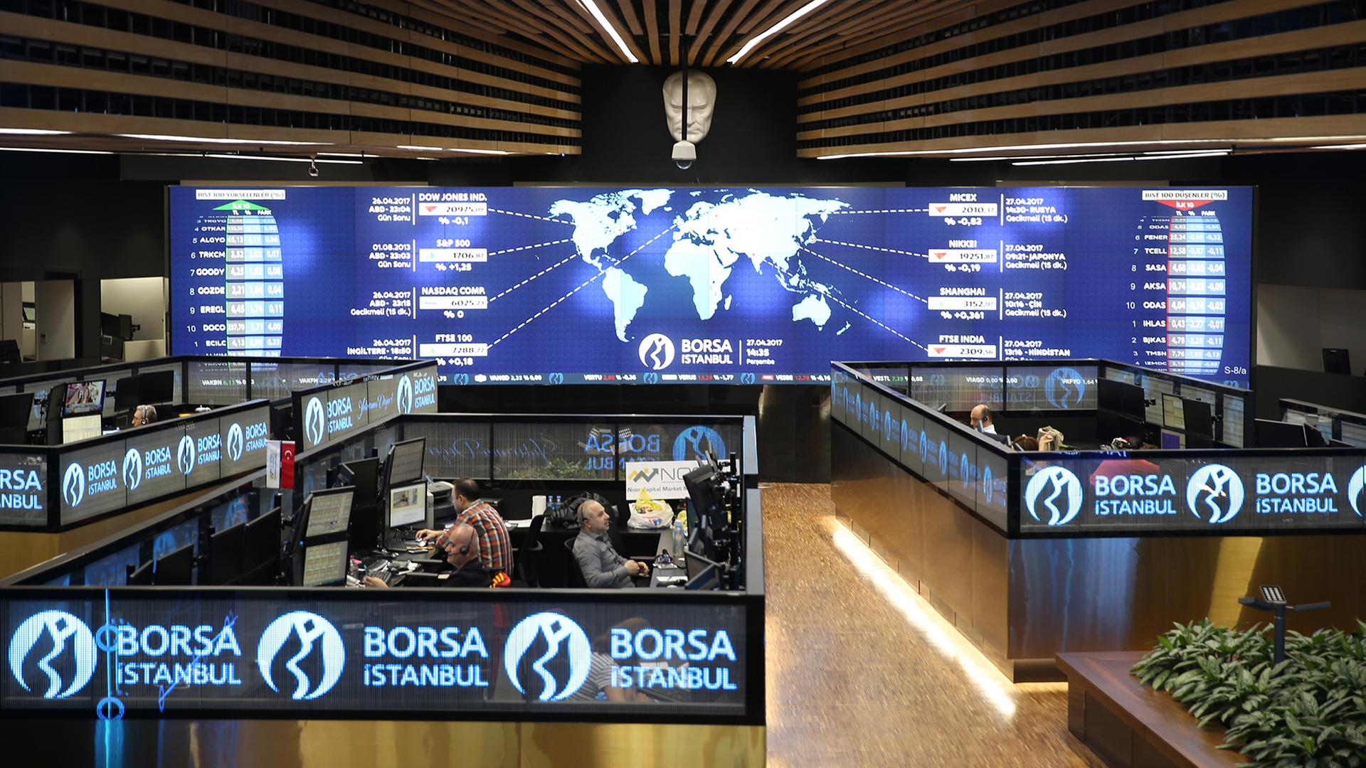 Blick in die Börse in Istanbul. (Archivbild: 27. April 2017) | picture alliance / AA