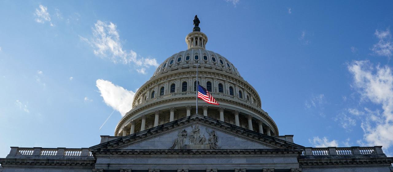 Das US-Kapitol aus der Froschperspektive