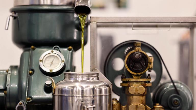 Presse für Olivenöl.