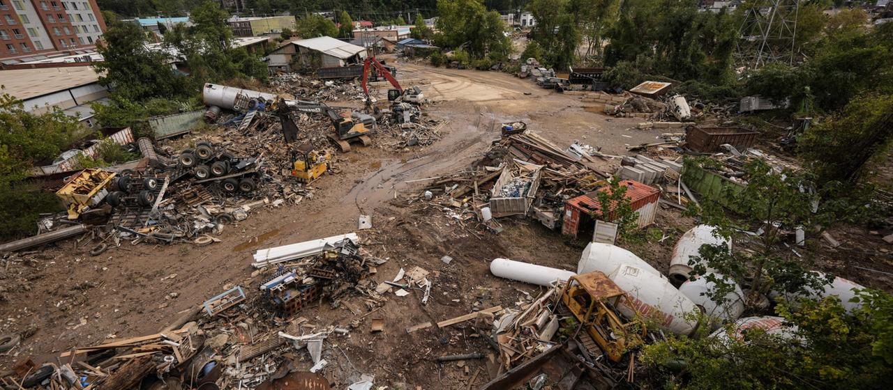 Zerstörung nach dem Sturm "Helene" in Ashville, North Carolina | AP Zerstörung nach dem Sturm "Helene" in Ashville, North Carolina