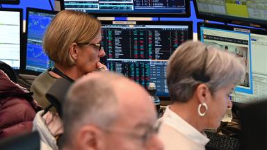 Händlerinnen an der Frankfurter Börse.