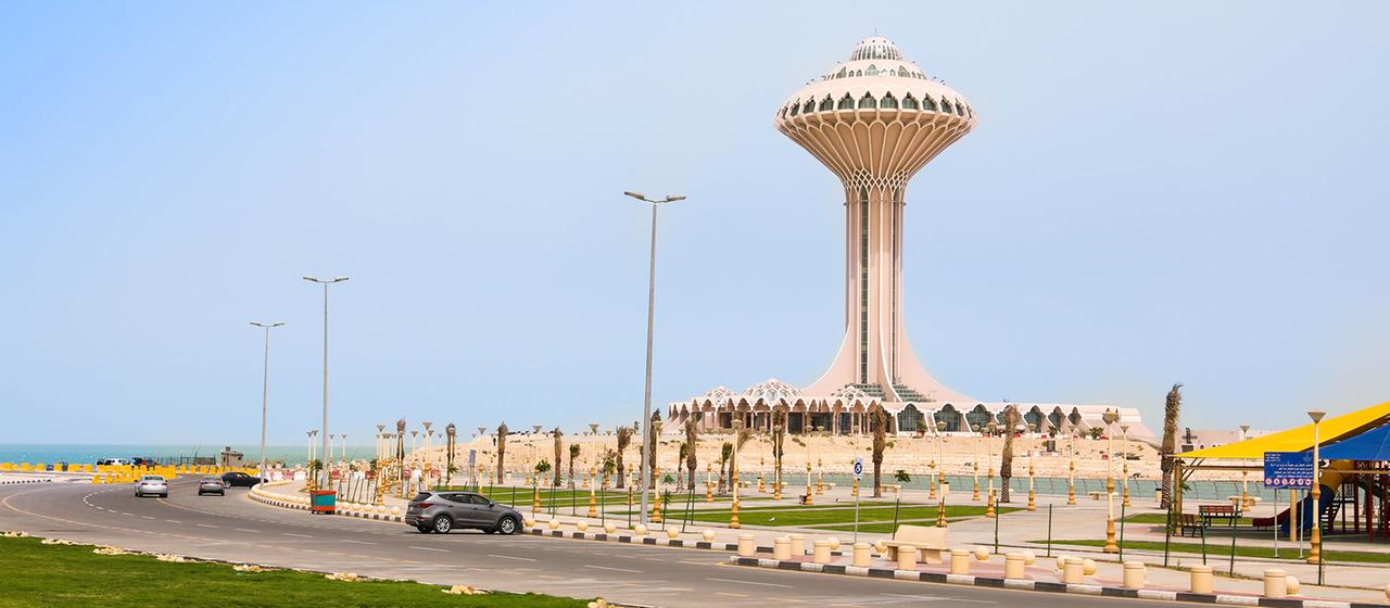 Blick auf einen Teil des Flughafens Dammam in Saudi-Arabien.