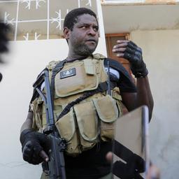 Jimmy Cherizier bei einer Pressekonferenz