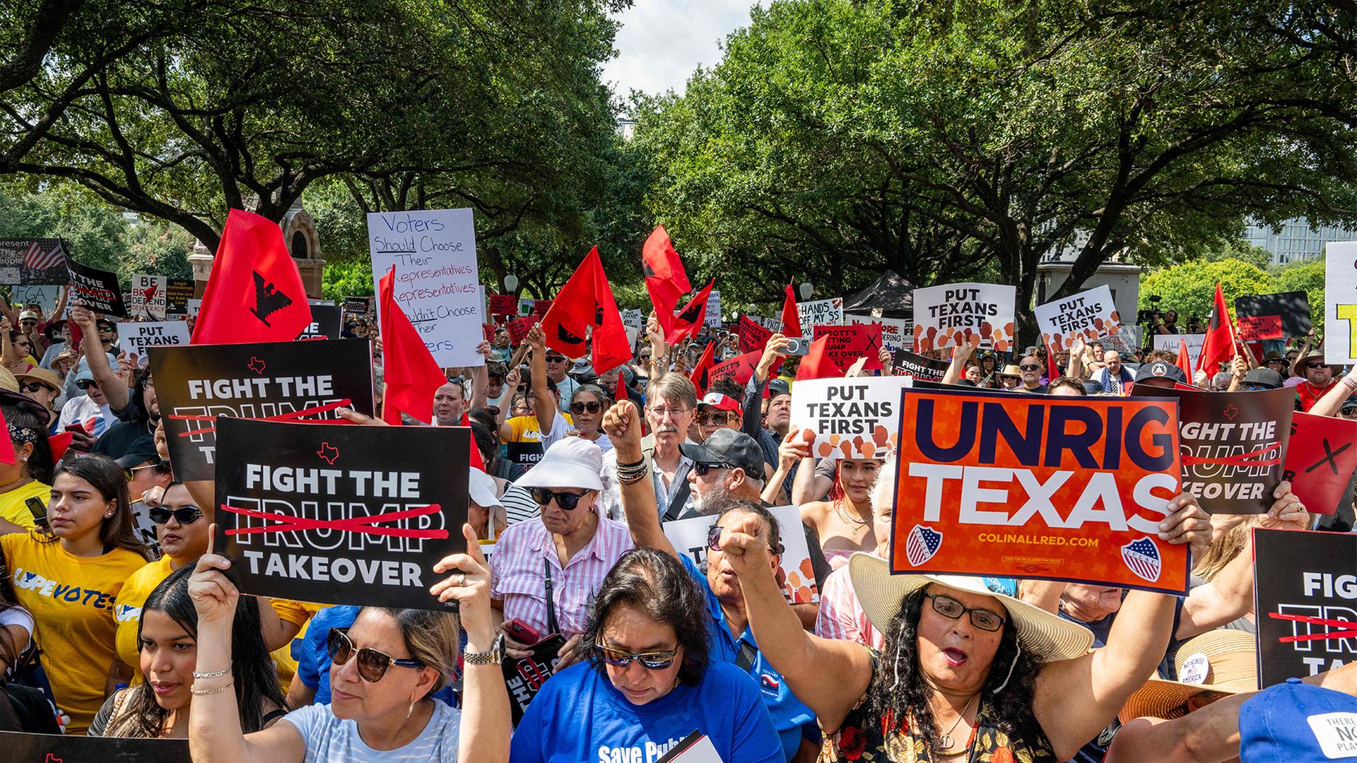 Proteste gegen republikanische Wahlkreis-Pläne in den USA