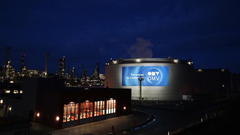 Eine Anlage des Gas- und Ölkonzerns OMV in Schwechat (Österreich)