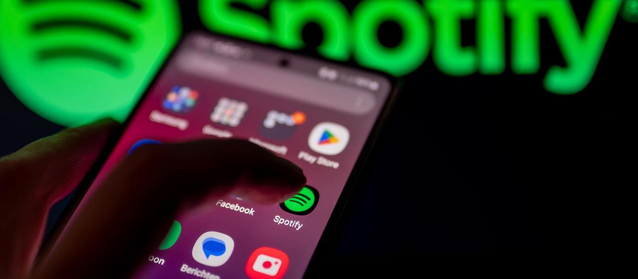 Spotify-App auf einem Smartphone.