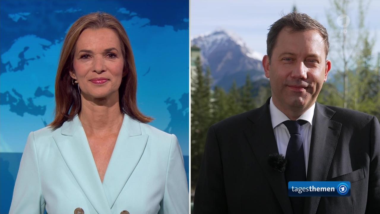 Lars Klingbeil, SPD, Bundesfinanzminister, zum Treffen mit US-Amtskollege Bessent in Kanada | tagesschau.de