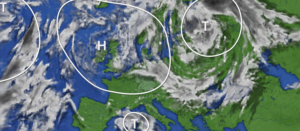 Wolkenbild Europa