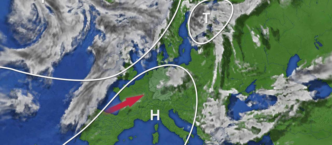 Wolkenbild Europa