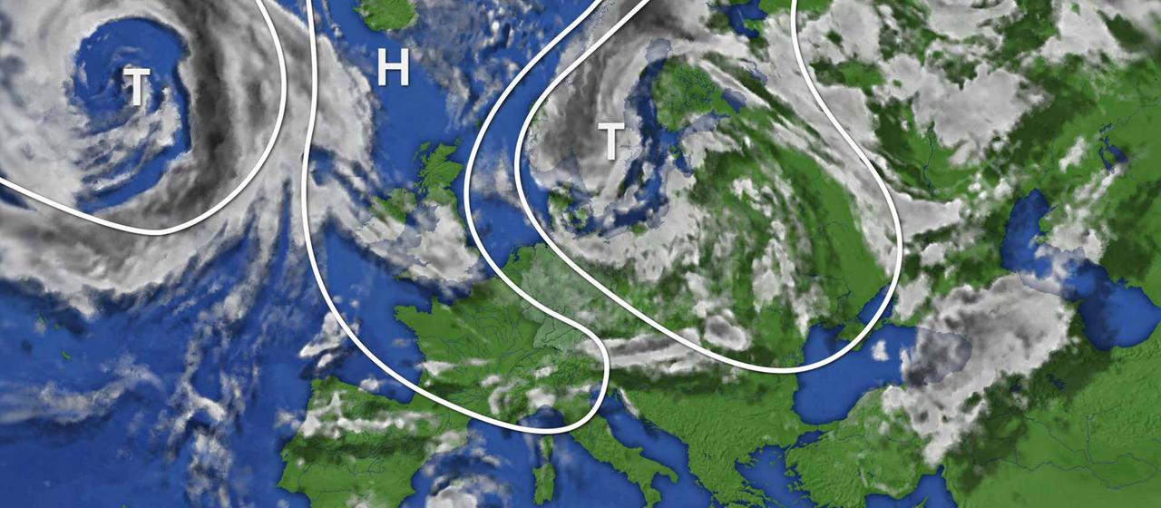 Wolkenbild Europa