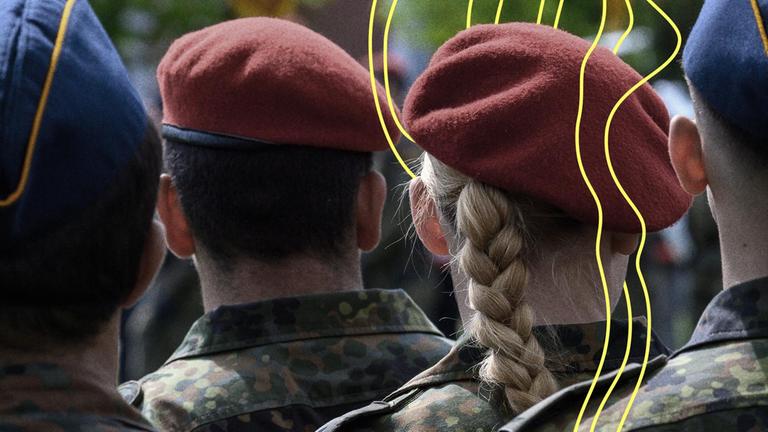 Soldatinnen und Soldaten der Bundeswehr sind im Goehtepark in Burg angetreten