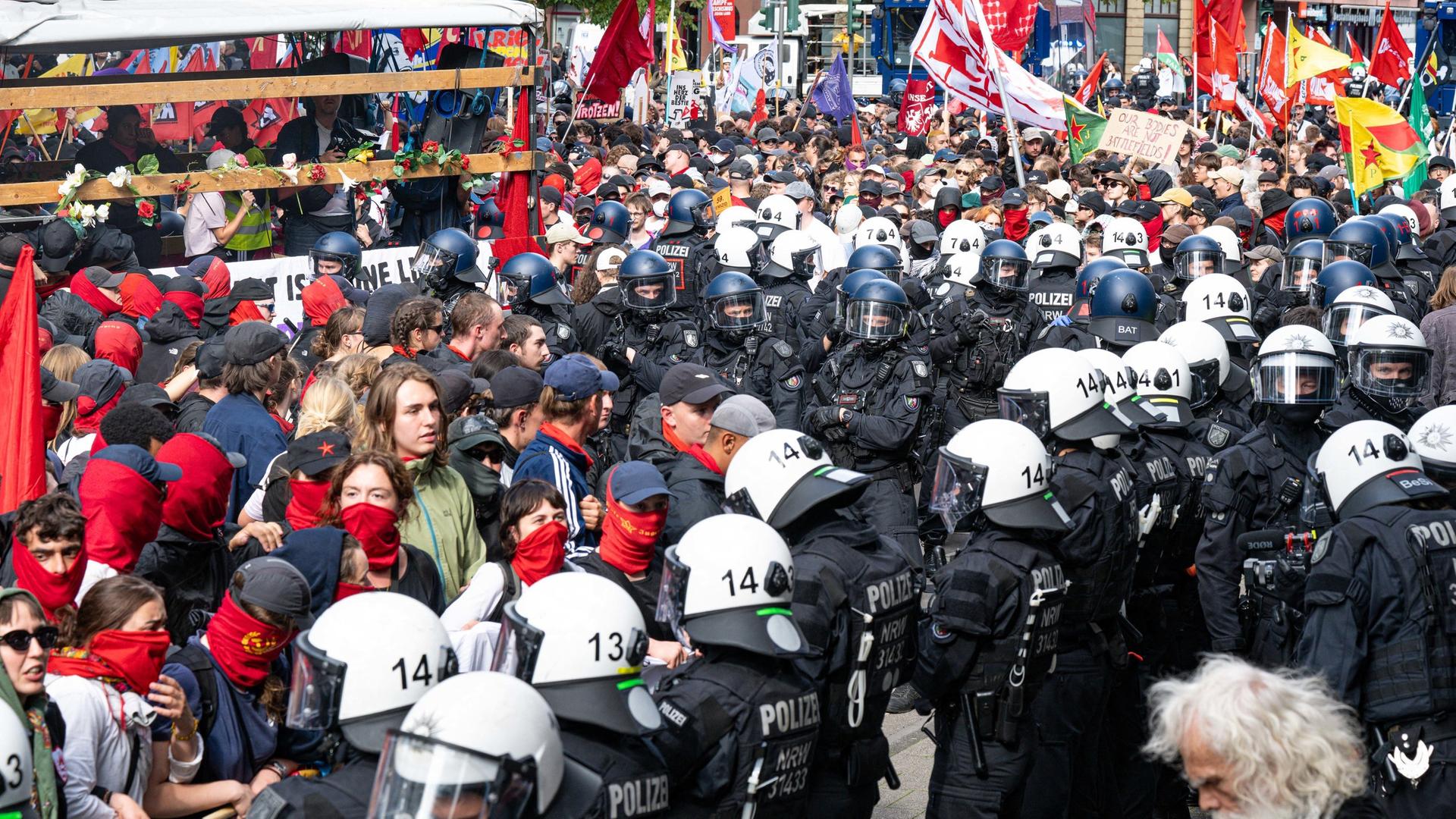 Bei der Abschlussdemonstration des Protestcamps 