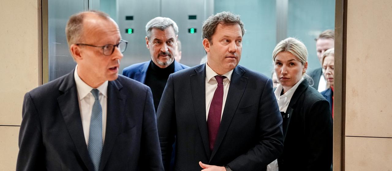 Friedrich Merz, Markus Söder und Lars Klingbeil