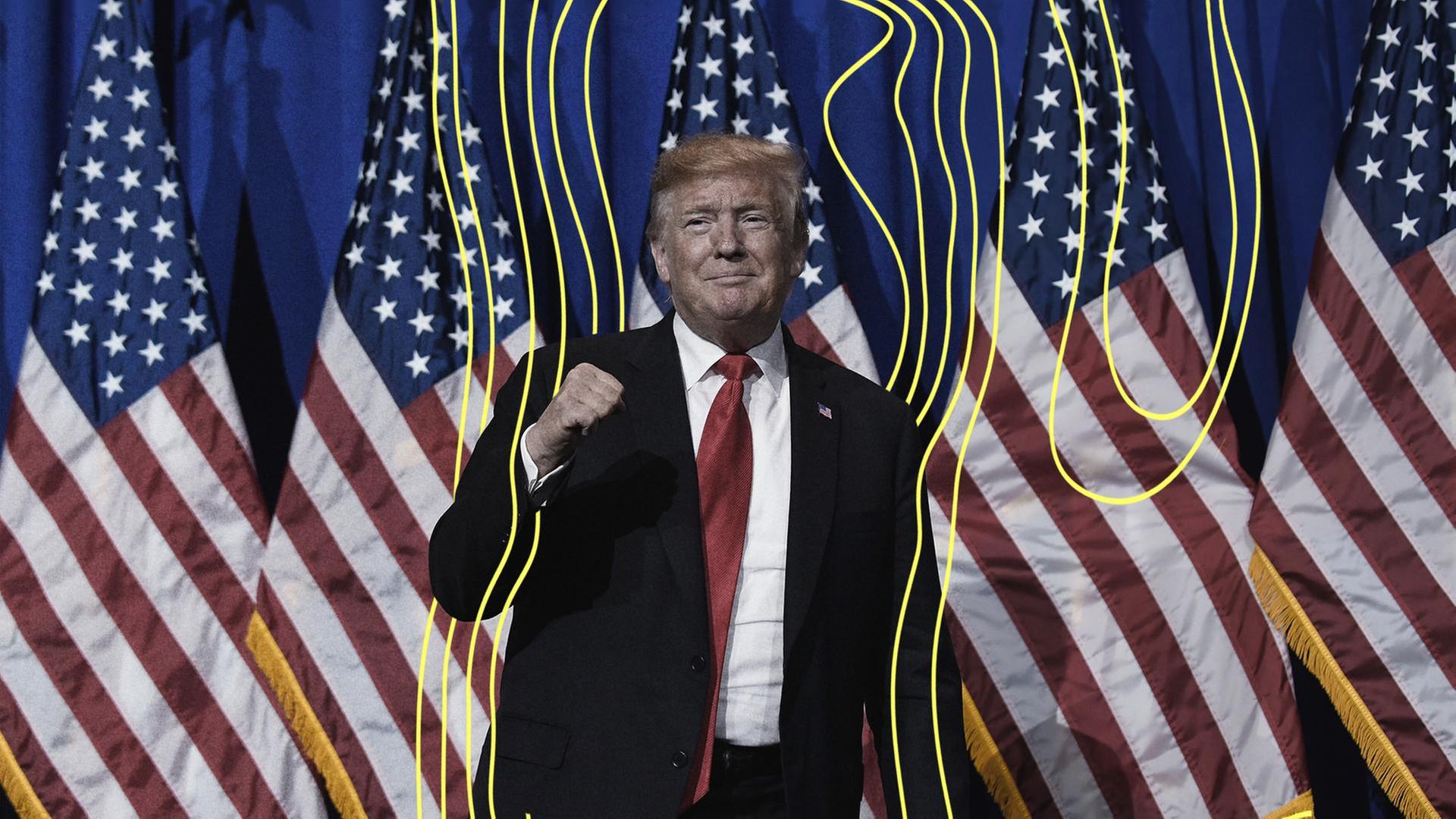 Donald Trump ballt die Faust | picture alliance / Newscom | OLIVIER DOULIERY