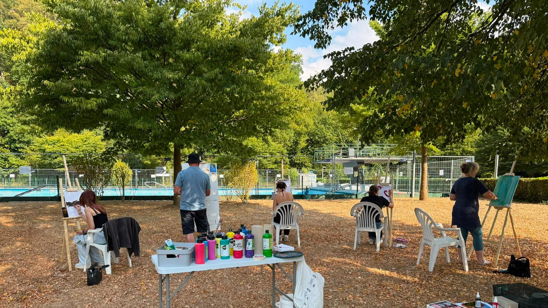Auch ohne Wasser: Birkenauer bleiben ihrem Freibad treu