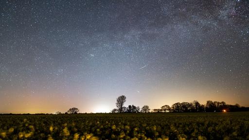 Die Lyriden-Meteore funkeln in der Aprilnacht