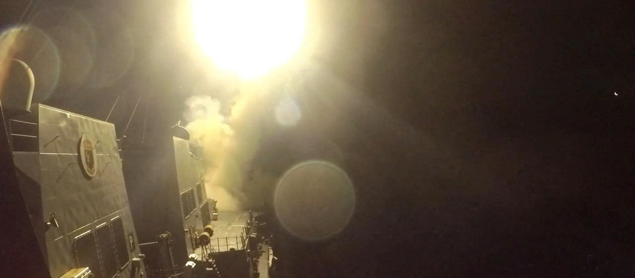 Dieses von der US-Armee zur Verfügung gestellte Bild soll den Abschuss einer Rakete zeigen.