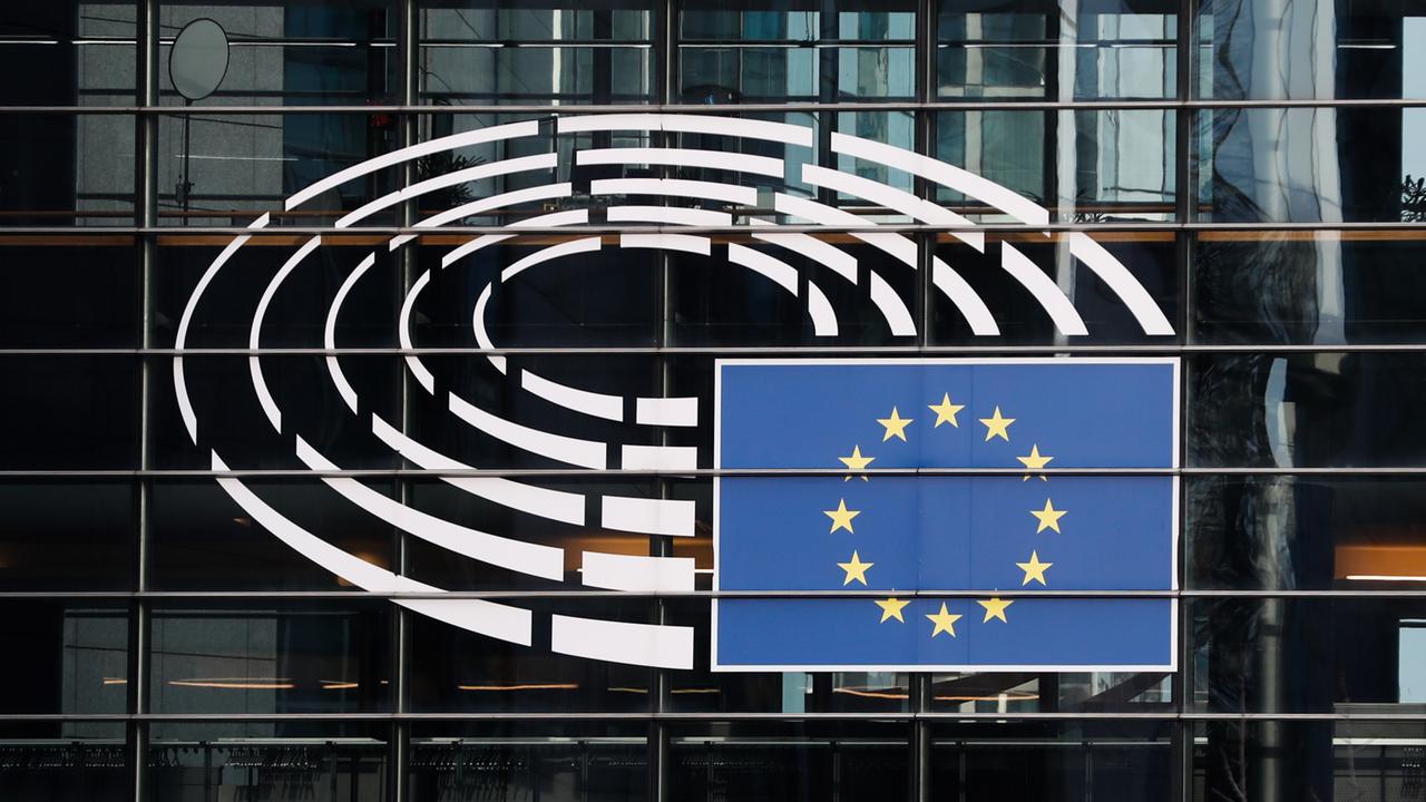 Das Logo des Europaparlaments in Brüssel (Belgien) | EPA