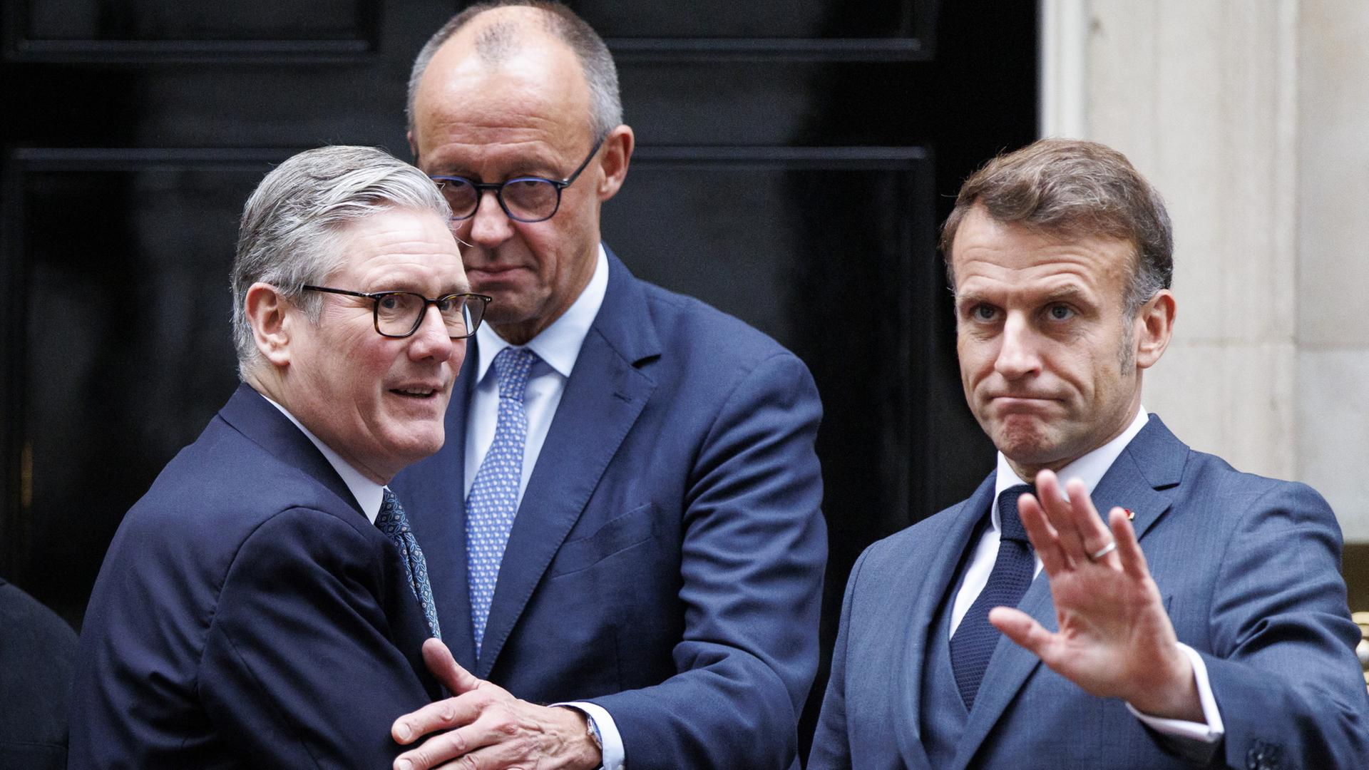 Keir Starmer, Friedrich Merz und Emmanuel Macron | EPA